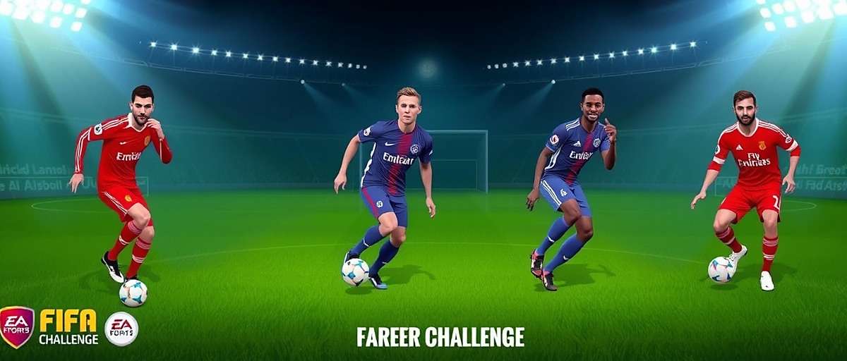 Desi FIFA Challenge career mode showing player development from street football to professional